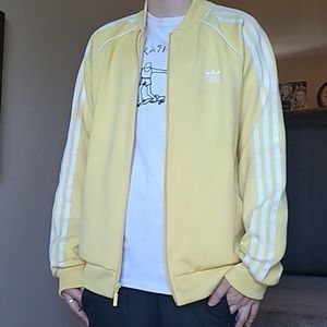 Adidas sst unisex light yellow track jacket